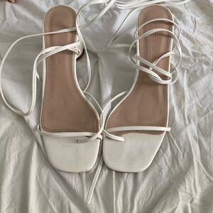 Princess Polly white heels